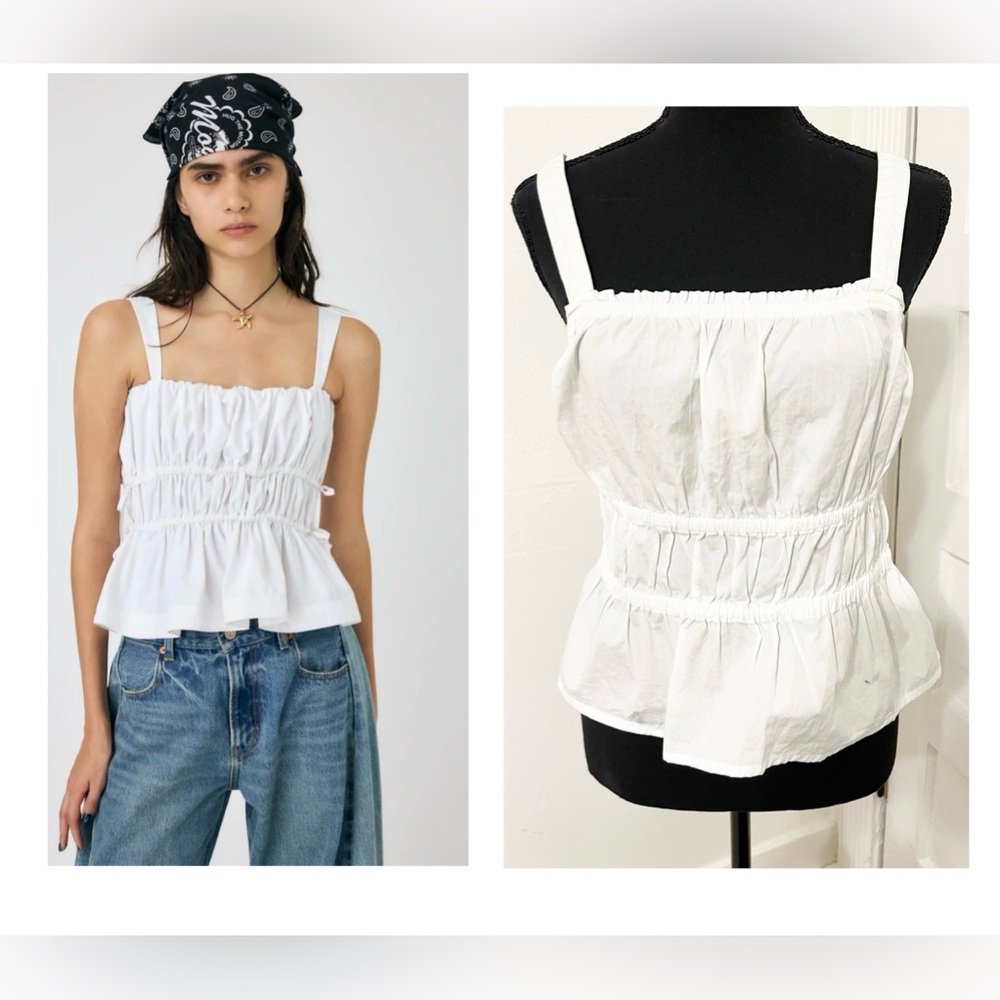 Madewell Sofia Poplin Peplum Casual Cotton Natural Fibers Size Small